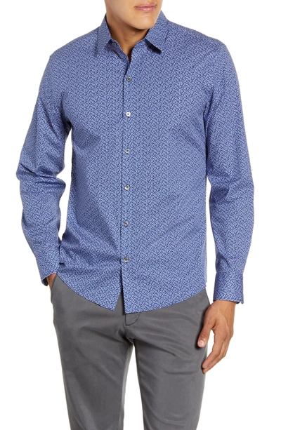 Shop Zachary Prell Wilkerson Regular Fit Button-up Shirt In Pale Blue