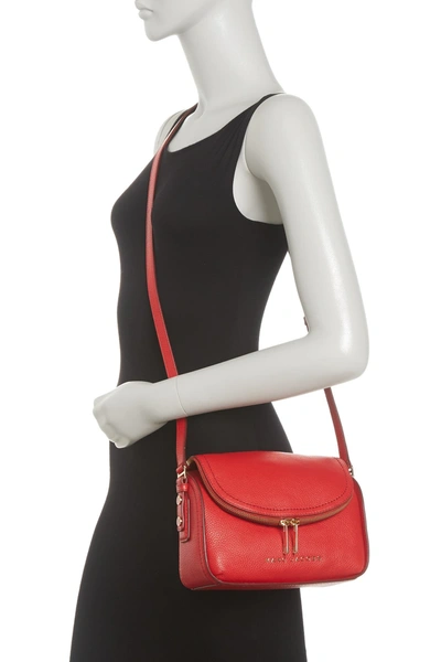 Shop Marc Jacobs The Groove Leather Mini Messenger Bag In Fire Red