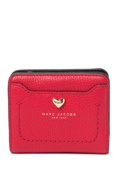 Shop Marc Jacobs Empire City Valentine Mini Wallet In Fire Red