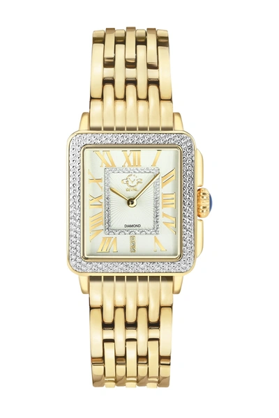 Shop Gevril Padova Swiss Diamond Bracelet Watch, 28.5mm In Yellow Gold
