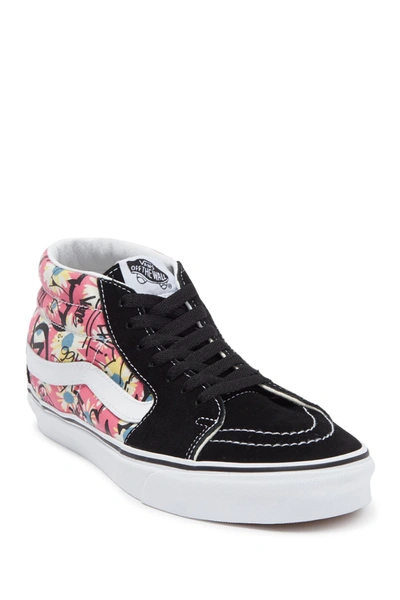 Shop Vans Sk8-mid Floral Sneaker In  Crew