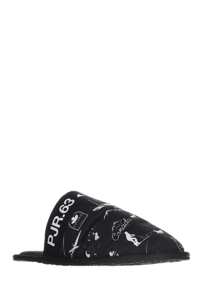 Pajar Stewie Slipper In Black Vintage Print
