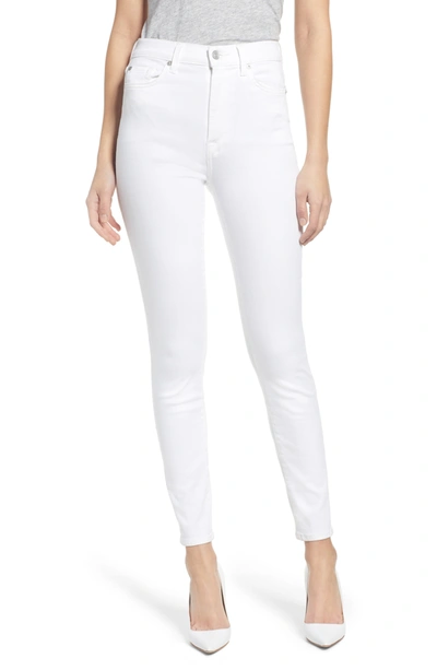 Shop 7 For All Mankind High Waist Ankle Skinny Jeans In Luxe White