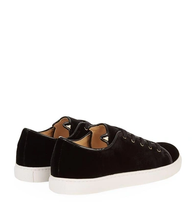 Shop Charlotte Olympia Purrrfect Velvet Trainers