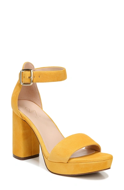 Shop 27 Edit Briar Platform Sandal In Gold Suede
