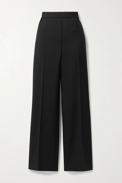 Shop Acne Studios Wool And Mohair-blend Straight-leg Pants In Black