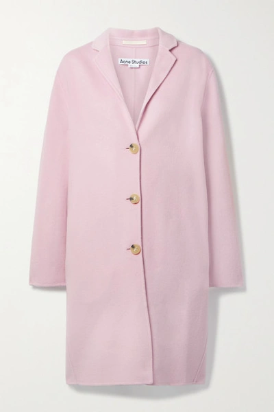 Shop Acne Studios Oversized Wool-felt Coat In Lilac