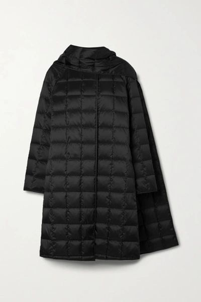 Shop Theory Quilted Shell Down Coat In Black
