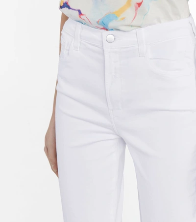 Shop J Brand Alma High-rise Straight Jeans In White
