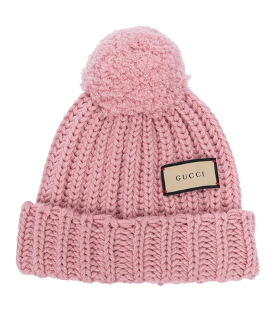 Shop Gucci Wool Beanie In Pink