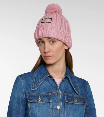 Shop Gucci Wool Beanie In Pink