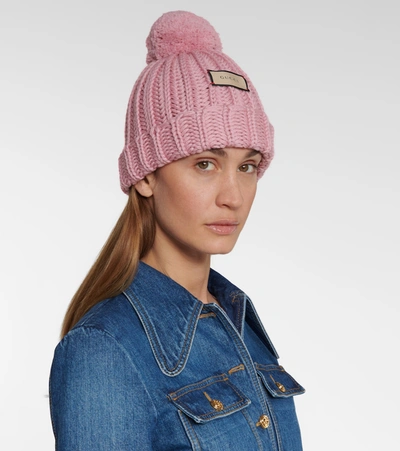 Shop Gucci Wool Beanie In Pink