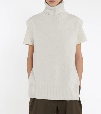 Shop The Frankie Shop Wool-blend Sweater Vest In Beige