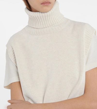 Shop The Frankie Shop Wool-blend Sweater Vest In Beige