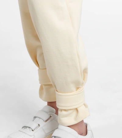 Shop The Frankie Shop Cuffed Cotton Terry Sweatpants In White