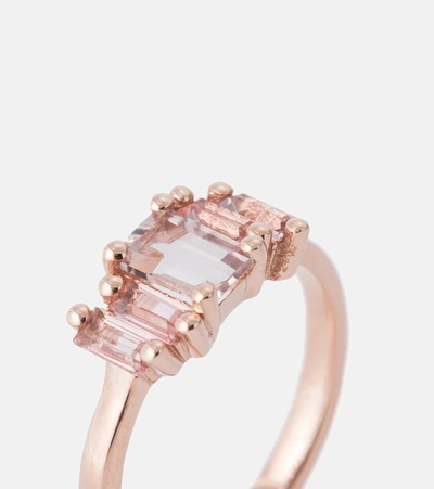 Suzanne Kalan 14kt Rose Gold Ring With Morganite In Gold