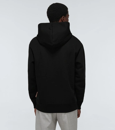 Shop Acne Studios Forres Pink Label Hooded Sweatshirt In Black