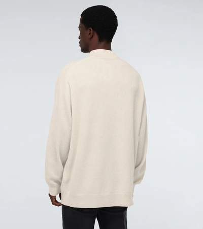 Shop Acne Studios Kopa Wool Polo Sweater In Beige