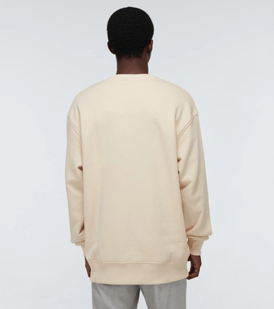 Shop Acne Studios Forban Embroidered Sweatshirt In White