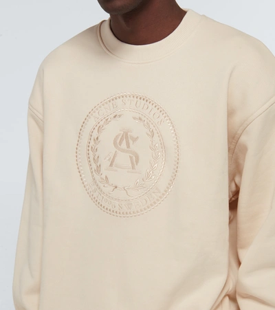 Shop Acne Studios Forban Embroidered Sweatshirt In White