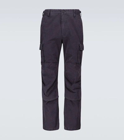 Shop Balenciaga Slim-fit Cargo Pants In Blue