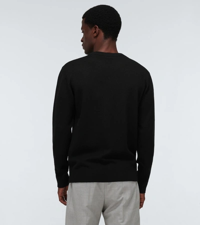 Shop Givenchy Wool Logo Sweater In Black