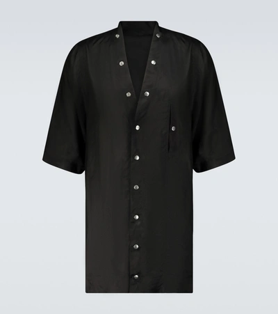 Shop Rick Owens Short-sleeved Faun Shirt In Black