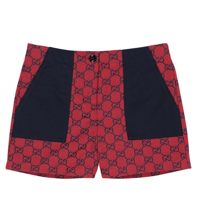 Shop Gucci Gg Canvas Shorts In Red