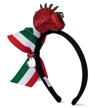 Shop Monnalisa Strawberry Headband In Multicoloured