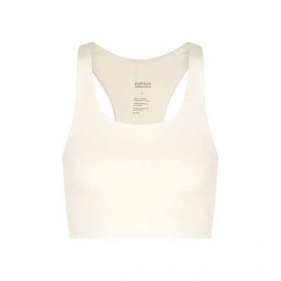 Shop Girlfriend Collective Paloma Grey Bra Top In Ivory