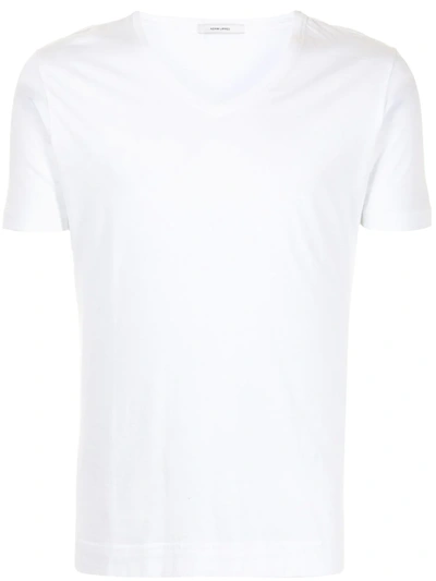 Shop Adam Lippes V-neck Cotton T-shirt In White