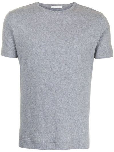 Shop Adam Lippes Crew Neck Cotton T-shirt In Grey