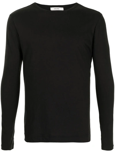 Shop Adam Lippes Long-sleeved Cotton T-shirt In Black