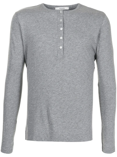 Shop Adam Lippes Long-sleeved Cotton T-shirt In Grey