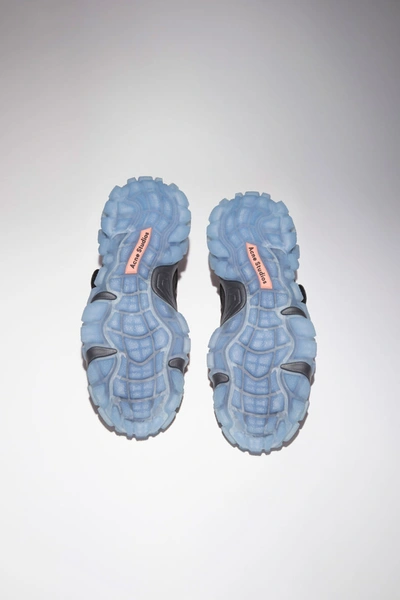 Shop Acne Studios Bolzter Bryz Crystal W Black/blue In Velcro Sneakers