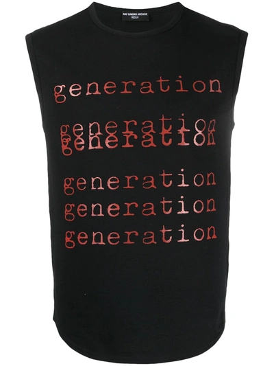Shop Raf Simons Generation Vest Top In Black