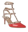 Valentino Garavani Rockstud Patent Leather Kitten-heel Pumps In Fuchsia