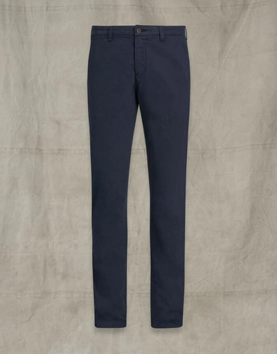 Shop Belstaff Officer Organic Cotton Chino In Blue