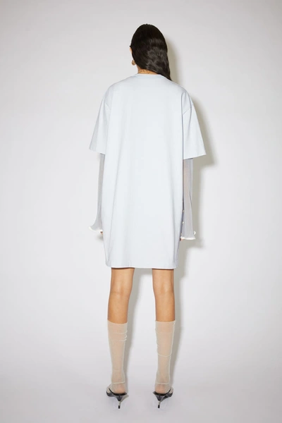 Shop Acne Studios Cotton T-shirt Dress Pale Blue