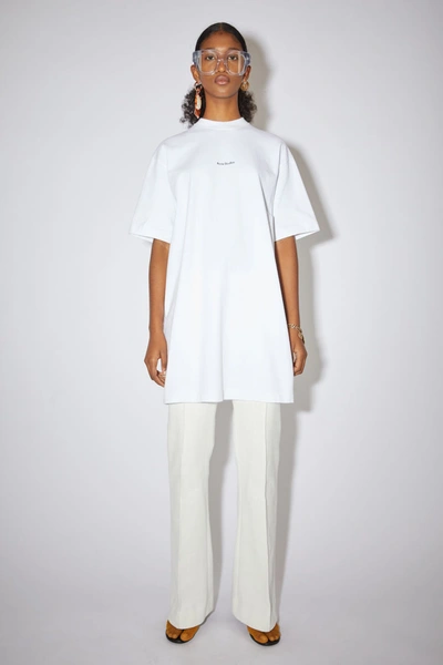 Shop Acne Studios Cotton T-shirt Dress Optic White