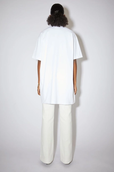 Shop Acne Studios Cotton T-shirt Dress Optic White