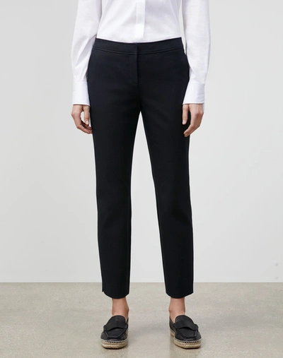 Shop Lafayette 148 Plus-size Manhattan Slim Ankle Pant In Jodhpur Cloth In Black