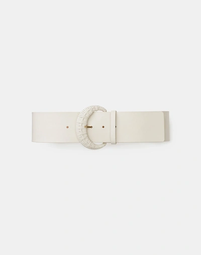 Shop Lafayette 148 Italian Nappa Leather Wide Belt In White
