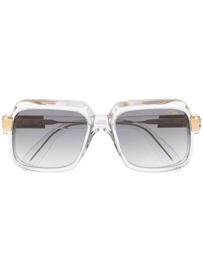 Shop Cazal Legend Rectangular Sunglasses In Nude