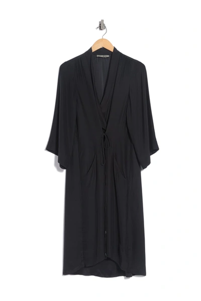 Shop Go By Go Silk Go Effortlessly Silk Dress In Washed Black
