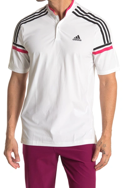 Shop Adidas Golf Sport Style Polo Shirt In White/powp