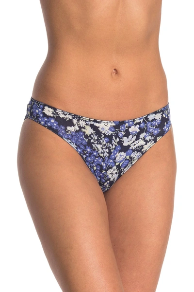 Shop Madewell Printed Bikini Panties In Floral Blueberry