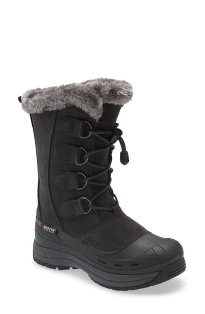 Baffin Chloe Waterproof Winter Boot With Faux Fur Trim In Charcoal