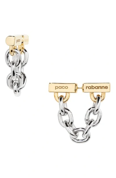 Shop Rabanne Logo Front/back Earrings In 487313569