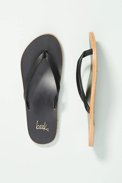 Shop Beek Seabird Flip-flop Sandals In Black